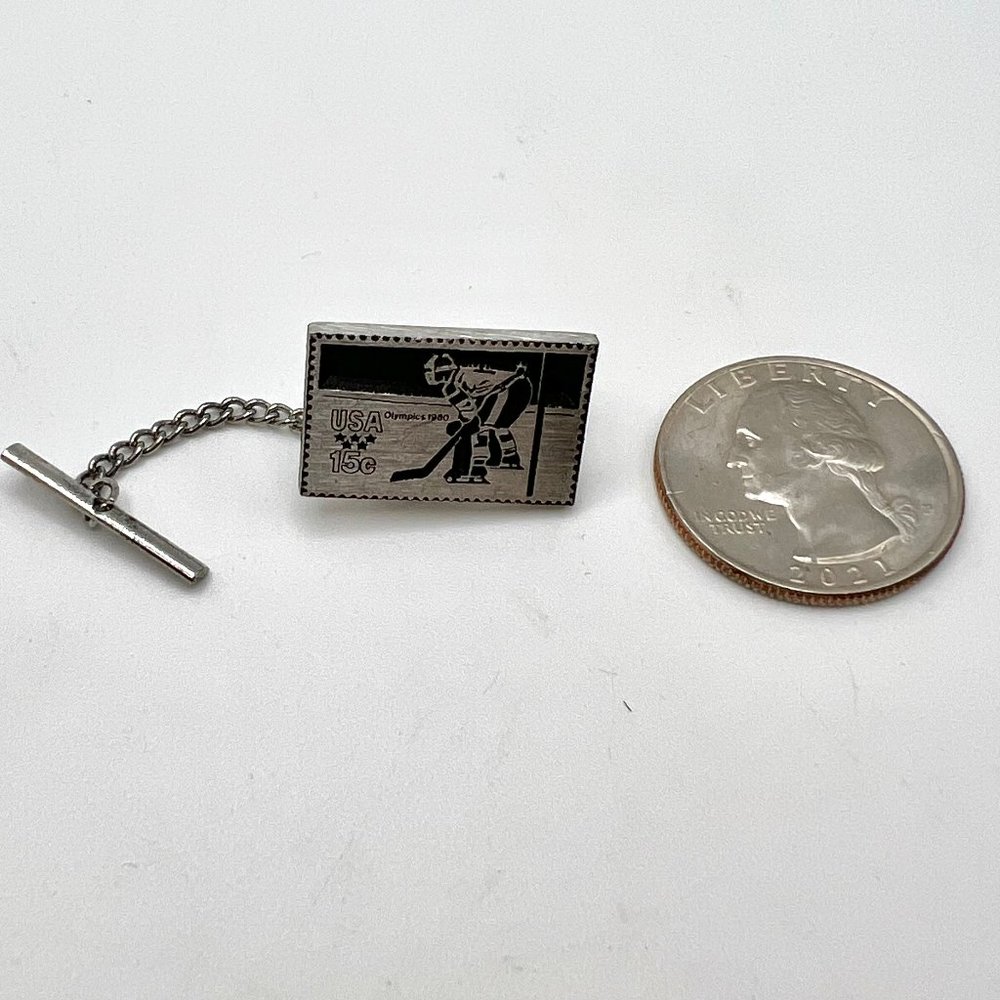 1980 USA Olympic Hockey "Miracle on Ice" Tie Tack - Picture 3 of 4